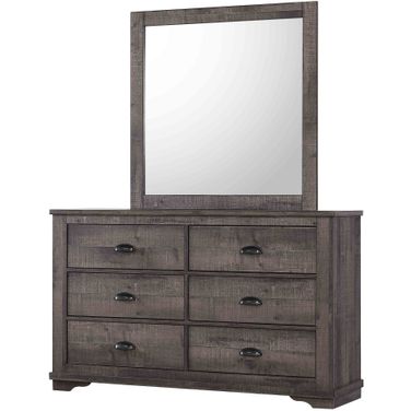 Coralee Dresser Mirror In Grey