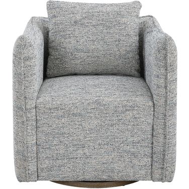 Corben Swivel Chair In Blue