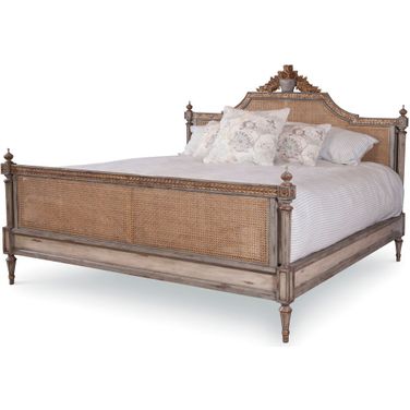 Corbett King Bed In Sage Green and Cream