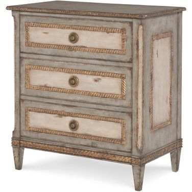 Corbett Nightstand In Sage Green and Cream