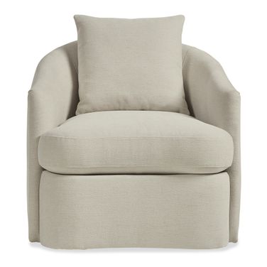 Corbin Swivel Chair In Beige