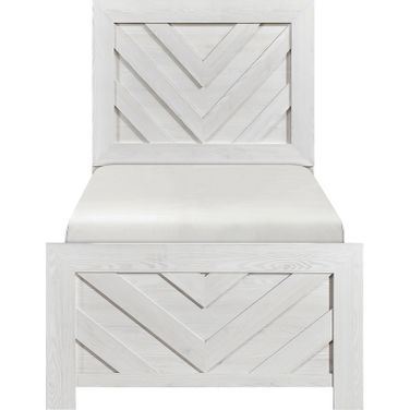 Corbin Twin Panel Bed In White