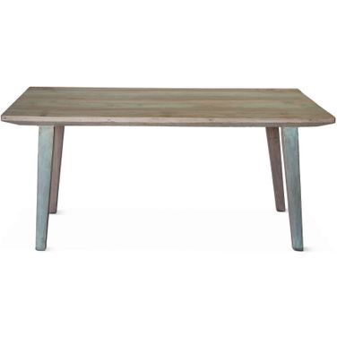 Cordoba 66 Inch Dining Table with Reclaimed Wood In Vintage Teal