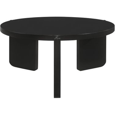 Cordova Round Solid Wood Coffee Table Black