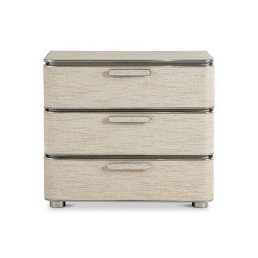Corinne Nightstand In Beige and Tan