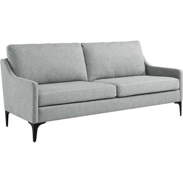 Corland Light Gray Upholstered Fabric Sofa
