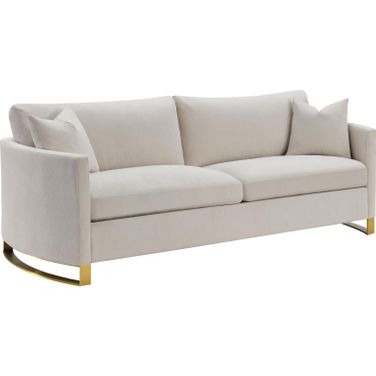 Corliss Upholstered Arched Arms Sofa Beige