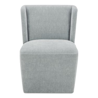 Cormac Rolling Dining Chair In Slate Green