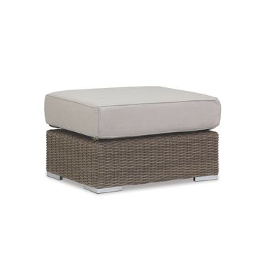 Coronado Ottoman in Canvas Flax