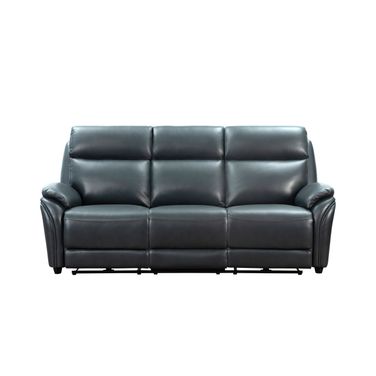 Corry Power Reclining Sofa with Power Head Rests, Power Lumbar and Dropdown Table In Dark Blue
