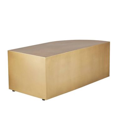 Cortez Coffee Table In Antique Brass