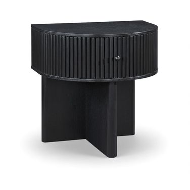 Cortland Acacia Veneer and Solid Wood Night Stand In Black