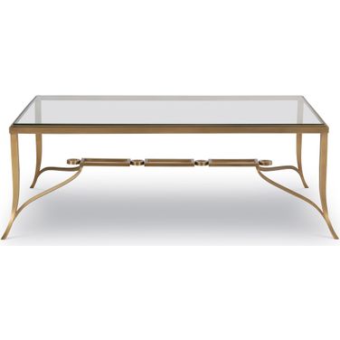 Cortona Cocktail Table In Antique Brass