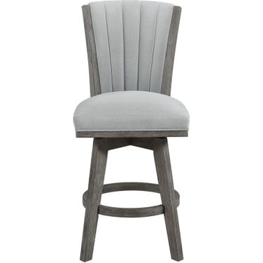 Corvallis Swivel Counter Height Chair Set of 2 In Gray