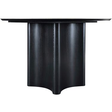 Corvina Oak Veneer Dining Table In Black