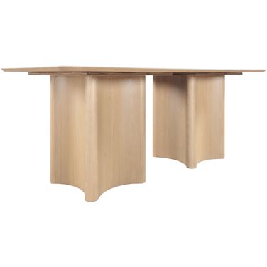 Corvina Oak Veneer Dining Table In Natural and Natural