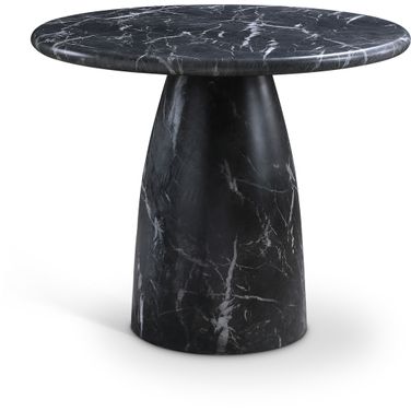 Cosenza 36 Inch Marble Finish Concrete Dining Table In Black