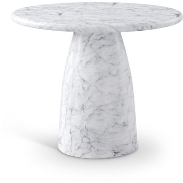 Cosenza 36 Inch Marble Finish Concrete Dining Table In White