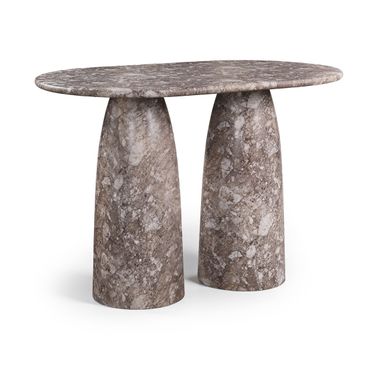Cosenza Concrete Indoor and Outdoor Bar Table In Brown