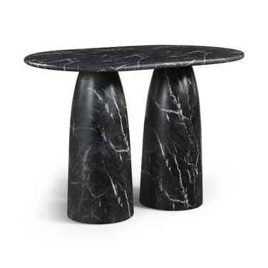 Cosenza Concrete Indoor and Outdoor Counter Height Table In Black