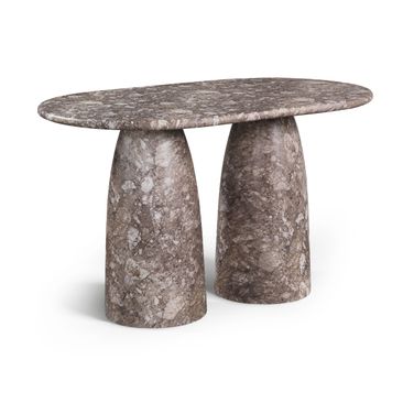 Cosenza Concrete Indoor and Outdoor Counter Height Table In Brown