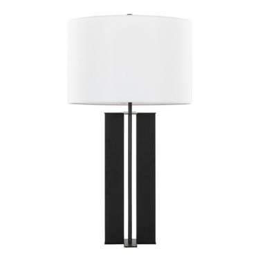 Cosmo 28 Inch Glam Metal Table Lamp In Black and White