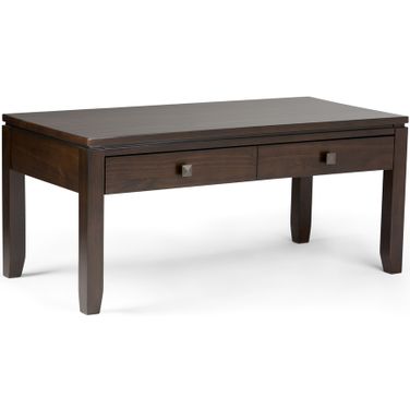 Cosmopolitan Solid Wood Coffee Table In Mahogany Brown