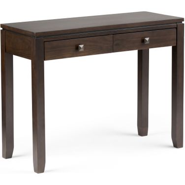 Cosmopolitan Solid Wood Console Sofa Table In Mahogany Brown