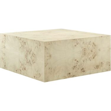 Cosmos 36 Inch Square Burl Wood Coffee Table In Burl