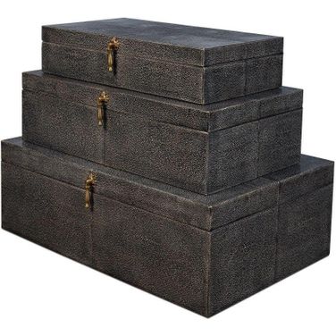 Cosmos Black Nesting Boxes Set Of 3