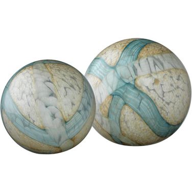 Cosmos Pale Blue Glass Balls