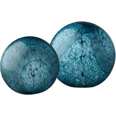 Cosmos Indigo Glass Balls