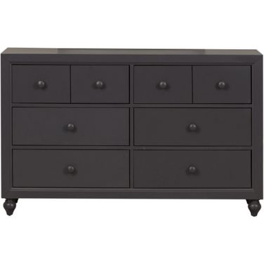 Cottage View Dark Gray 6 Drawer Dresser