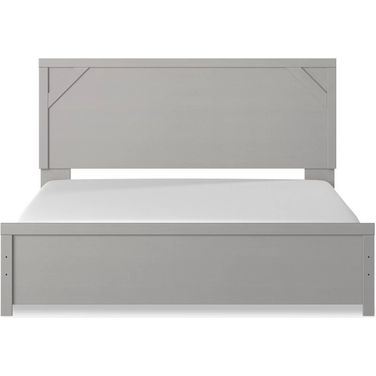 Cottenburg Light Gray And White King Panel Bed