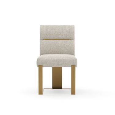 Counter Balance Dining Chair In Gray and Gold