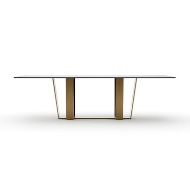 Counter Balance Dining Table In Brown and Gold