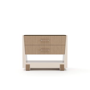 Counter Balance Large Nightstand In Cream