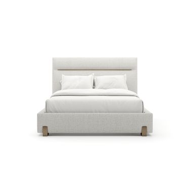 Counter Balance Queen Upholstered Bed In Cream