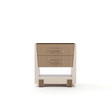 Counter Balance Small Nightstand In Cream