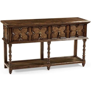 Country Farmhouse Tudor Style Dark Oak Buffet