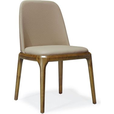 Courding Dining Chair in Tan and Walnut