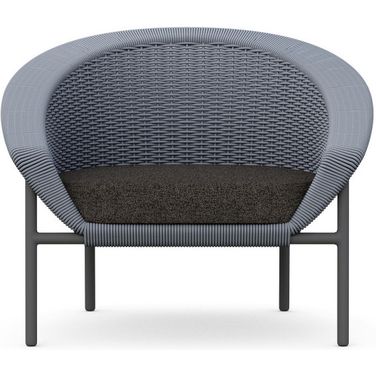 Cove Club Chair with Cushion In Caviar and Matte Charcoal