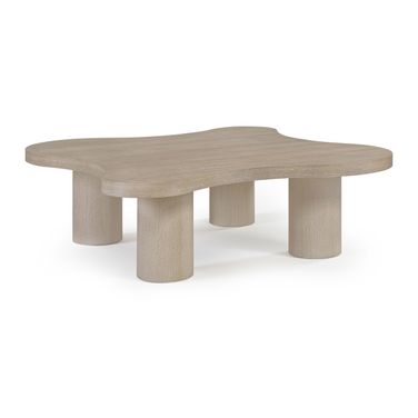 Cove Oak Veneer and Solid Wood Coffee Table In Natural