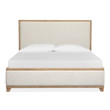 Coventry Queen Upholstered Panel Bed In Honey Wheat