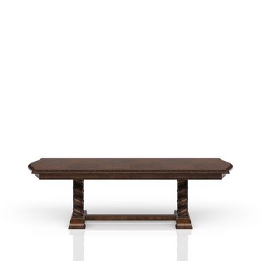 Coventry Traditional Trestle Dining Table In Mahogany