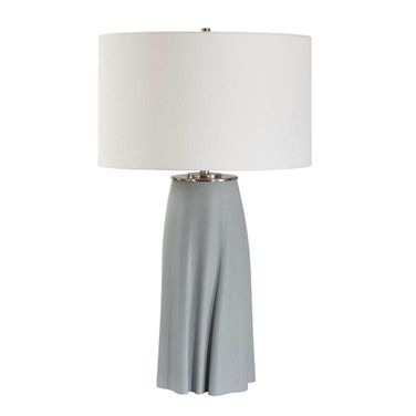 Cover Up Sculpted Table Lamp In Silver and Blue