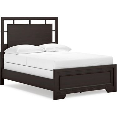 Covetown Full Panel Bed In Dark Brown