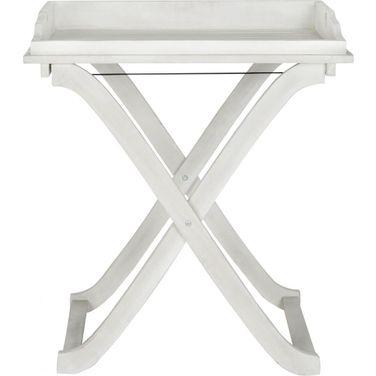 Covina Antique White Tray Table