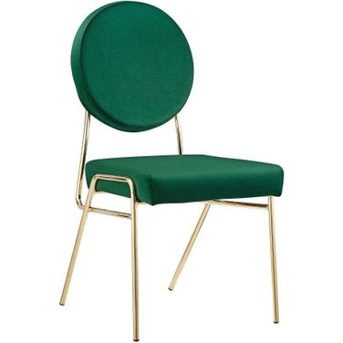 Craft Performance Velvet Dining Side Chair In Gold Green