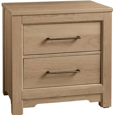 Crafted 2 Drawer Nightstand In Bleached Cherry